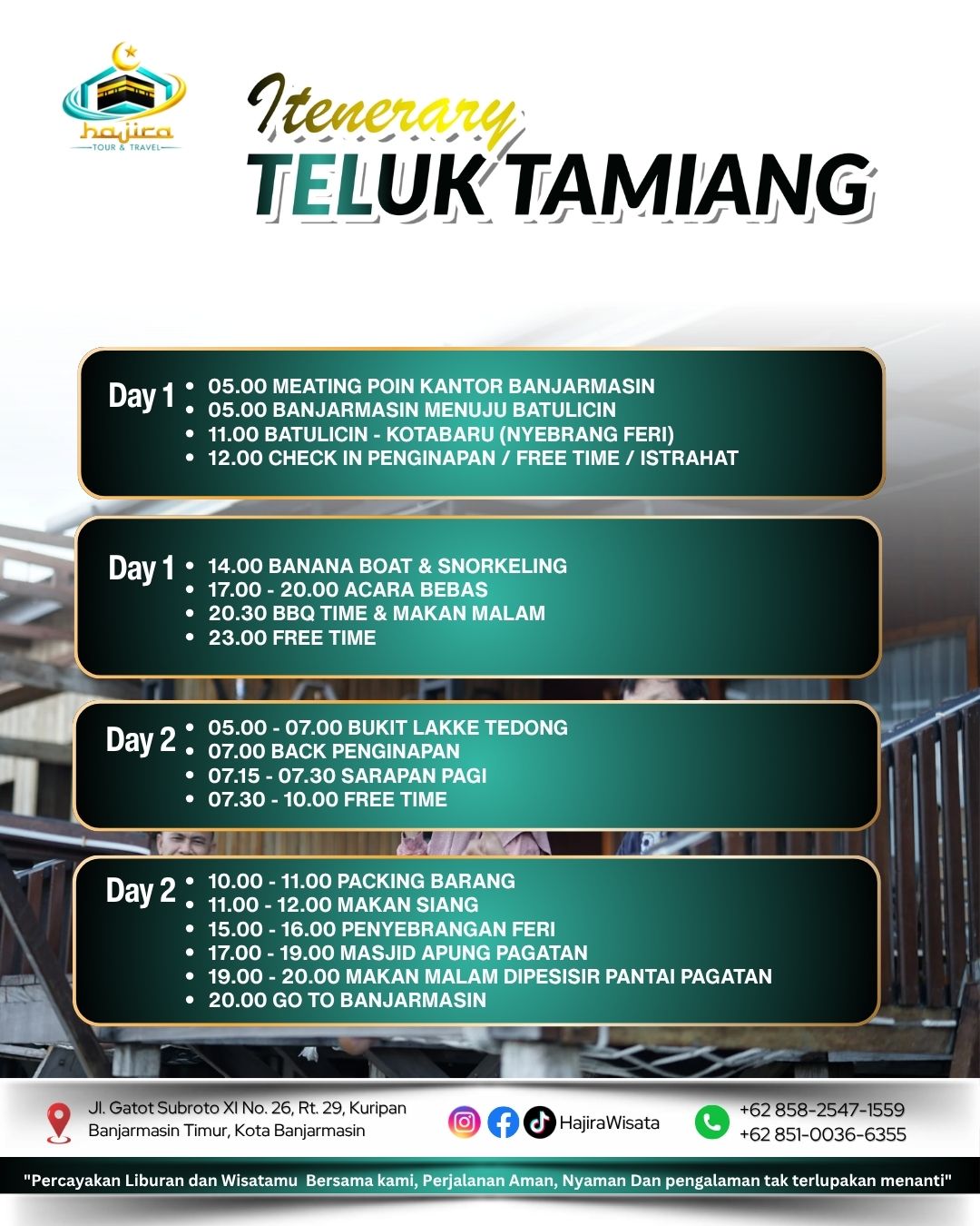 Pratinjau brosur Itinerary Teluk Tamiang